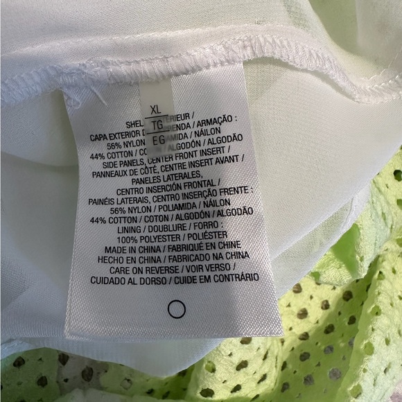 T Tahari Lime & White Eyelet Sleeveless Panel Sport Blouse Size XL - Picture 2 of 6